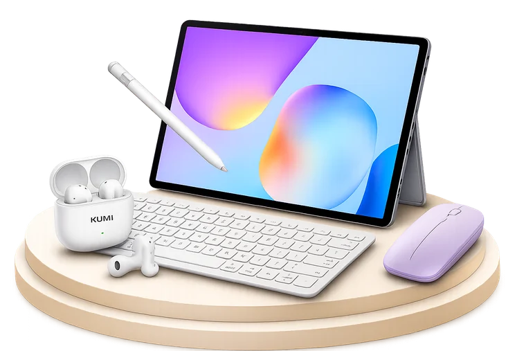 HUAWEI MatePad 11.5 2025 tablet with keyboard, stylus, earbuds and mouse