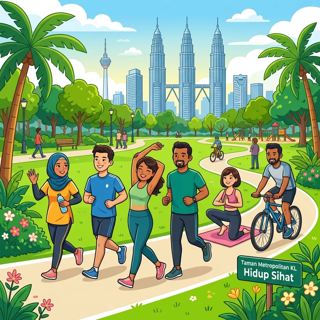 Diverse Malaysians enjoying a healthy lifestyle